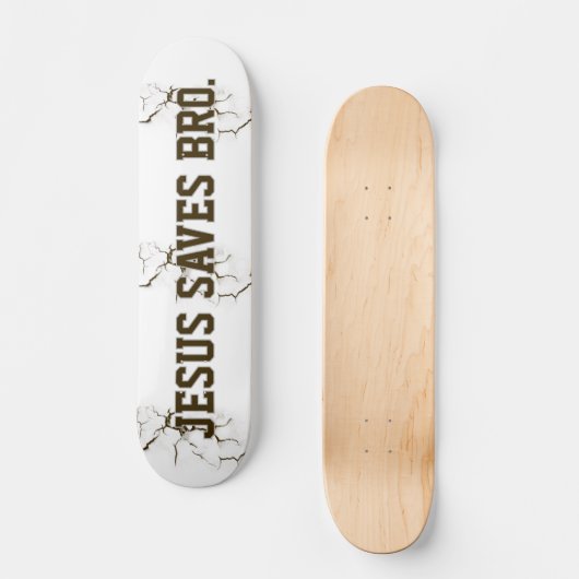 Jezus redt Bro. Abstracte Peeling Paint Skateboard (Voorkant)