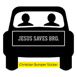 Jezus redt Bro. Black Bumpersticker