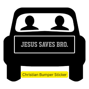 Jezus redt Bro. Black Bumpersticker
