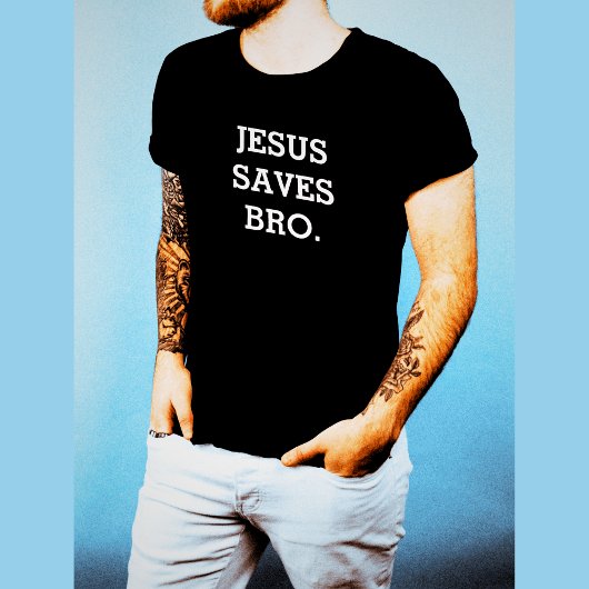 Jezus redt Bro. Black T-shirt