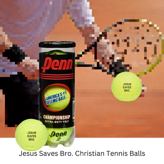 Jezus redt Bro. Christelijk Tennisballen
