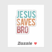 Jezus redt Bro Christelijke religieuze Jezus Sticker (Vel)