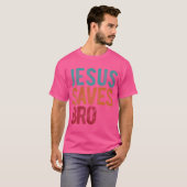 Jezus redt Bro Christelijke religieuze Jezus T-shirt (Voorkant volledig)