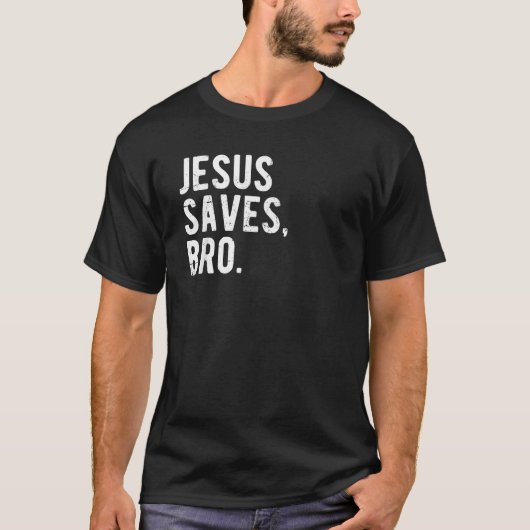 Jezus redt Bro deelt het T-shirt van de berichtgev (Voorkant)
