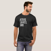 Jezus redt Bro deelt het T-shirt van de berichtgev (Voorkant volledig)