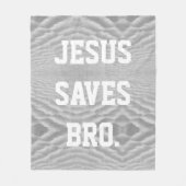 Jezus redt Bro. Fleece Deken (Voorkant)