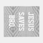 Jezus redt Bro. Fleece Deken (Voorkant (Horizontaal))