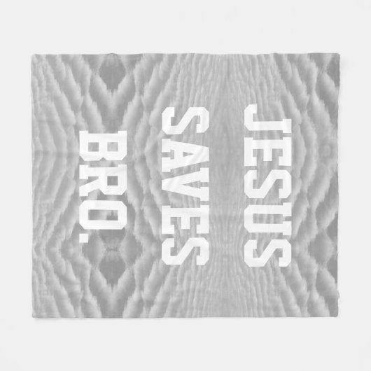 Jezus redt Bro. Fleece Deken (Voorkant (Horizontaal))