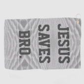 Jezus redt Bro. Golfhanddoek (Horizontaal)