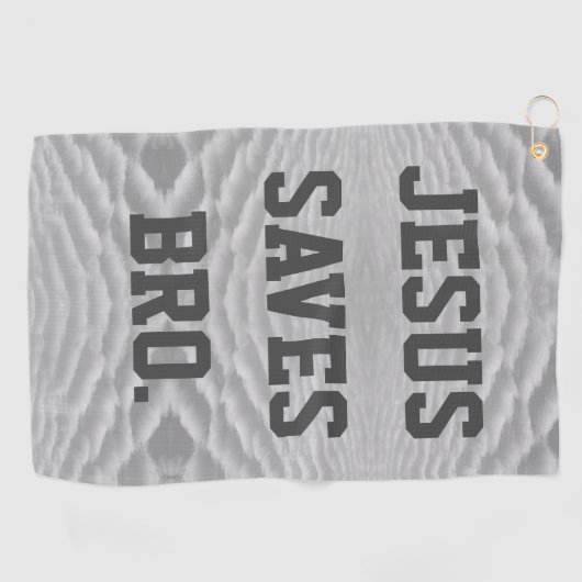 Jezus redt Bro. Golfhanddoek (Horizontaal)