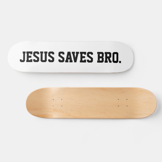Jezus redt Bro. Zwarte Skateboard (Horizontaal)