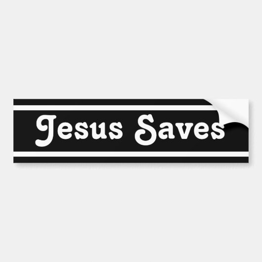 Jezus Redt Bumpersticker (Voorkant)