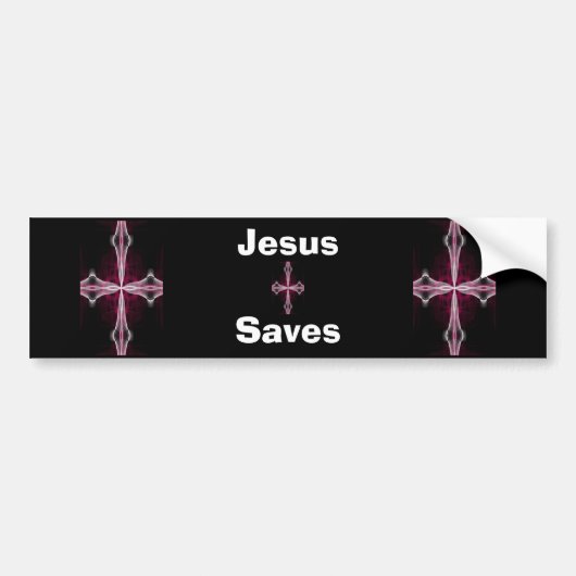 Jezus redt bumpersticker (Voorkant)
