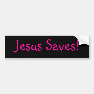 Jezus redt! bumpersticker