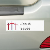 Jezus redt bumpersticker (Op auto)