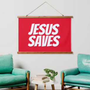Jezus redt Christelijk aangrijpend tapestuin Hangend Wandkleed