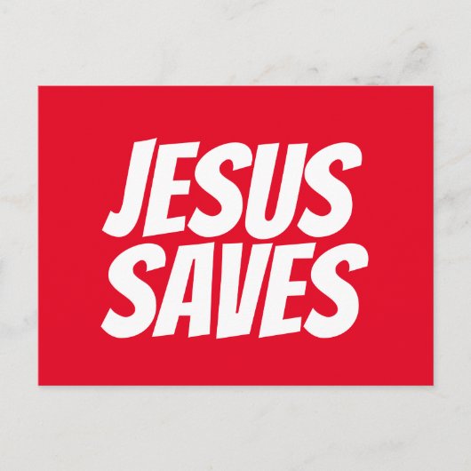 Jezus redt Christelijk Briefkaart (Voorkant)