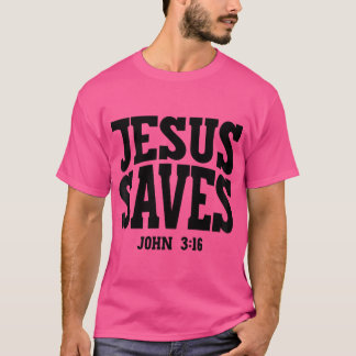 Jezus redt Christelijk evangelieontwerp T-shirt