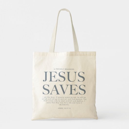 Jezus redt | Christelijke esthetische unisex Bord  Tote Bag (Achterkant)