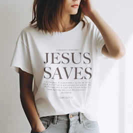 Jezus redt | Christelijke esthetische unisex kledi T-shirt