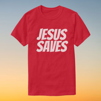 Jezus redt Christelijke korte T-shirt