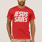 Jezus redt Christelijke korte T-shirt (Voorkant)