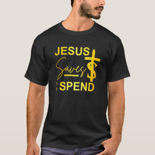 Jezus redt dat ik doorbreng met dwars T-shirt, jez T-shirt