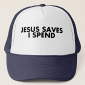 Jezus redt dat ik God zegene T-Shirt spenk Trucker Pet (Voorkant)
