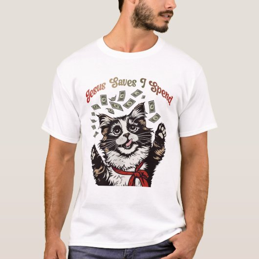 Jezus redt dat ik spend t-shirt (Voorkant)