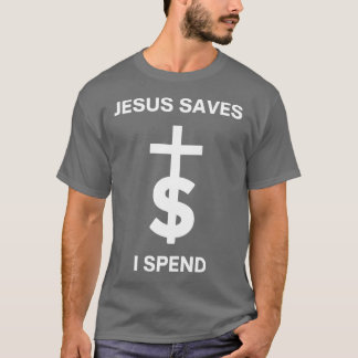 Jezus redt dat ik spend t-shirt