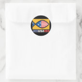 Jezus redt de VS Ronde Sticker (Tas)
