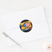 Jezus redt de VS Ronde Sticker (Envelop)