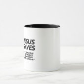 Jezus redt door bibliotheekboeken te bekijken mok (Midden)