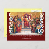 Jezus redt Faith Blessing Love Peace Lamb Briefkaart (Voorkant / Achterkant)