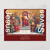 Jezus redt Faith Blessing Love Peace Lamb Briefkaart (Voorkant)