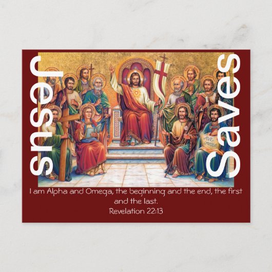 Jezus redt Faith Blessing Love Peace Lamb Briefkaart (Voorkant)