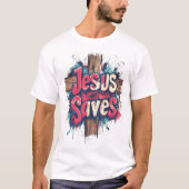 Jezus redt: Graffiti Verlossing T-shirt (Voorkant)