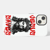 Jezus redt graffitistijl iPhone hoesje (Achterkant horizontaal)