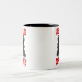 Jezus redt graffitistijl tweekleurige koffiemok (Center)