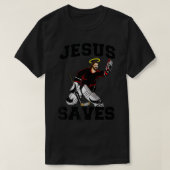 Jezus redt grappige Hockey Goalie Jezus redt T-shirt (Design voorkant)