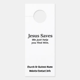 Jezus redt het, we helpen je hem te vinden deurhanger