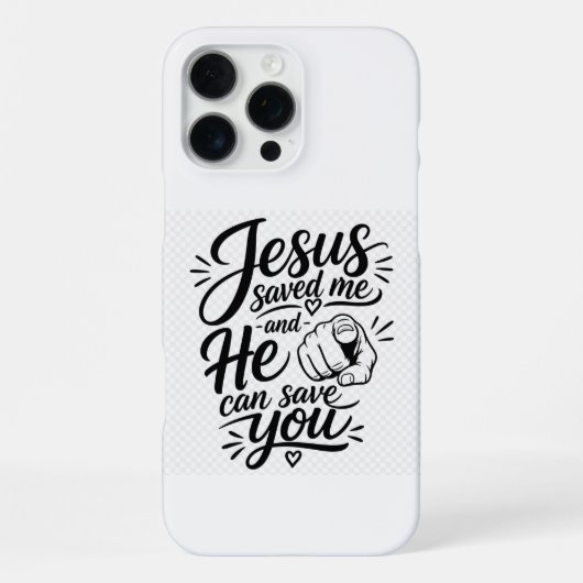 Jezus Redt iPhone Hoesje (Achterkant)