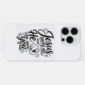 Jezus Redt iPhone Hoesje (Achterkant horizontaal)