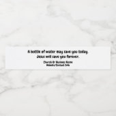 Jezus redt je voor altijd waterfles etiket (Enkel label)