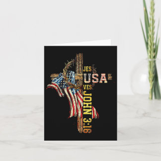 Jezus redt Jezus, Amerikaanse vlag, Christen Kaart