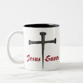 Jezus redt koffie Mok (Links)