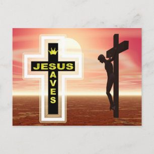Jezus redt kruisbeeld afbeelding briefkaart