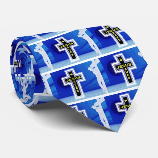 Jezus redt kruisbeeld afbeelding stropdas (Opgerold)