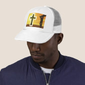 Jezus redt kruisbeeld trucker pet (In situ)