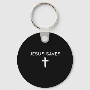Jezus redt kruislings subtiel Christelijk geloof m Sleutelhanger